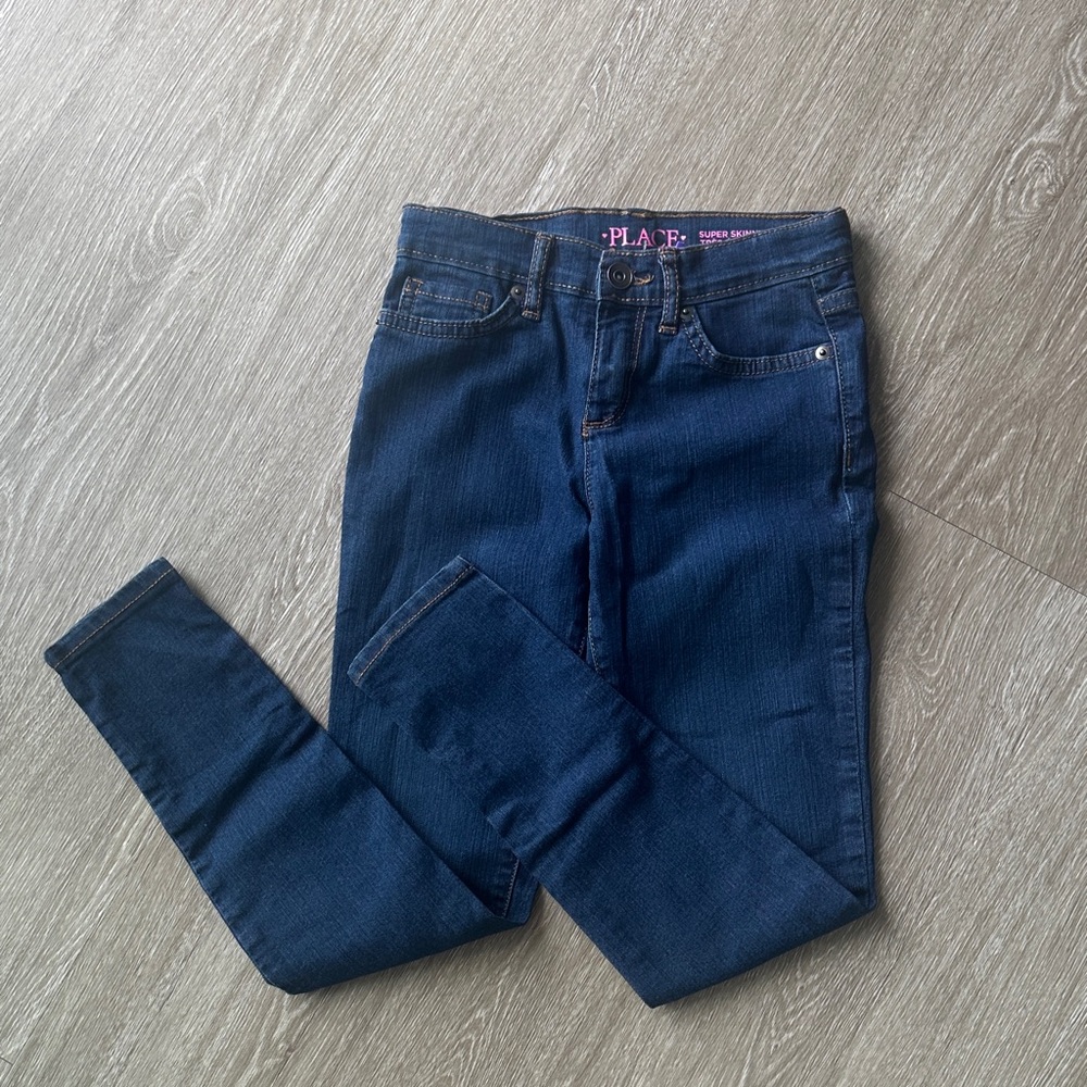 Girls Children’s Place Super Skinny Dark Blue Jeans like new size 8